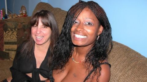 The first lesbian experience of a warm ebony